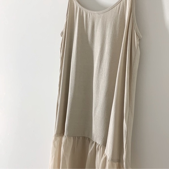 Tank Dress with Sheer Skirted Bottom - Picture 2 of 4